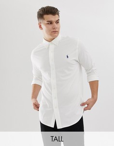 Белая рубашка из пике на пуговицах с логотипом Polo Ralph Lauren Big & Tall-Белый