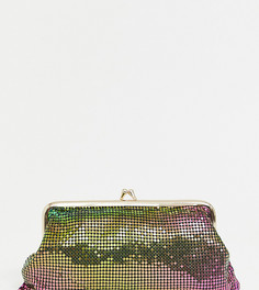 Блестящий клатч металлик Reclaimed Vintage-Зеленый