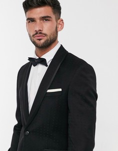 Пиджак с принтом черного цвета Burton Menswear-Черный