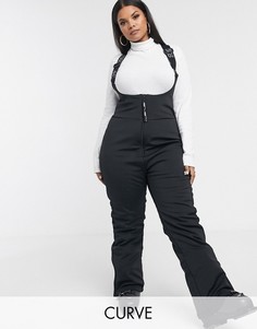 Горнолыжный комбинезон с завышенной талией ASOS 4505 Curve-Черный