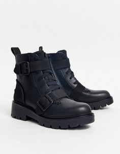 Черные ботильоны с двойными пряжками UGG-Черный