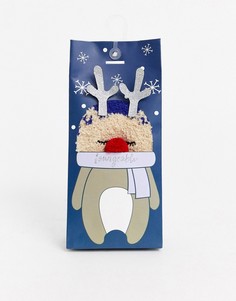 Носки с узором в виде оленя в подарочной упаковке Loungeable-Мульти