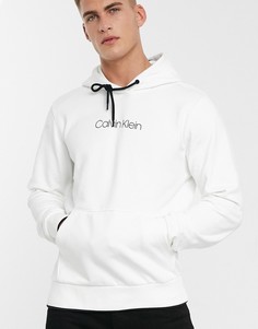 Худи белого цвета с логотипом на груди Calvin Klein-Белый