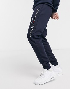Темно-синие спортивные штаны с логотипом сбоку Tommy Hilfiger-Темно-синий