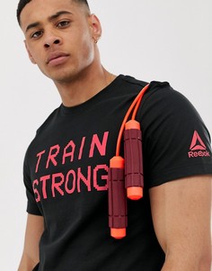 Черная футболка с логотипом Reebok Training-Черный