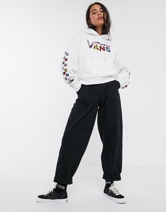 Белый короткий свитшот Vans Wyld Tangle