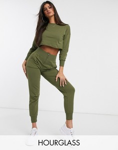 Укороченный спортивный свитшот и джоггеры ASOS DESIGN-Зеленый