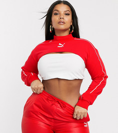Красный короткий свитшот Puma Plus эксклюзивно для ASOS