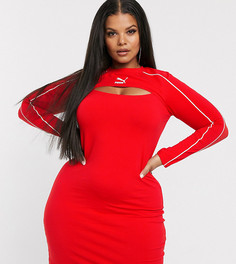 Красное платье с вырезом Puma Plus эксклюзивно для ASOS-Красный