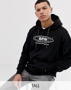 Черное oversize-худи с логотипом Good For Nothing-Черный