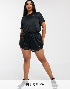 Черные шорты с сетчатыми вставками Nike Running Plus-Черный