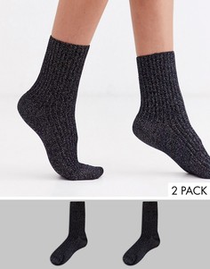 Черные носки металлик Monki-Серый