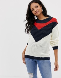 Трикотажный джемпер с шевронным узором Mamalicious maternity-Мульти Mama.Licious