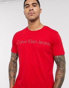 Приталенная футболка Calvin Klein-Красный