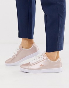 Кроссовки цвета розового золота на шнуровке Lacoste-Медный