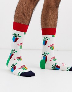 Носки с принтом Happy Socks-Красный
