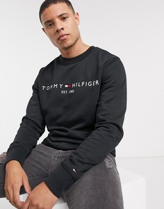 Черный свитшот с логотипом Tommy Hilfiger