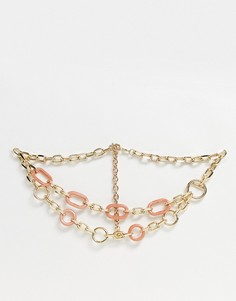 Розовый ремень-цепочка ASOS DESIGN