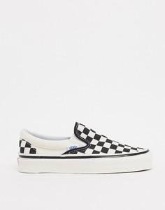 Кеды-слипоны в клетку Vans Anaheim Classic 98 DX-Черный
