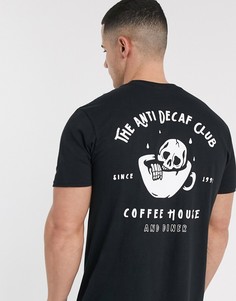 Черная футболка с принтом New Look-Черный