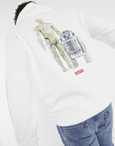 Белый худи с принтом C-3PO и R2-D2 на спине Levis x Star Wars Levis®