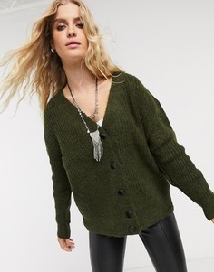 Кардиган цвета хаки Topshop-Зеленый
