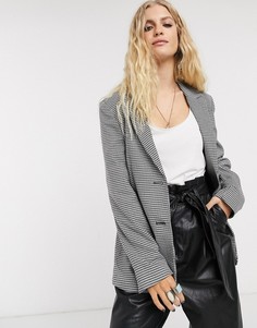 Монохромный пиджак с узором \"гусиная лапка\" Bershka-Мульти