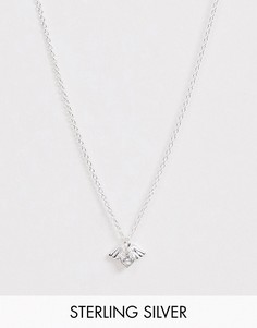 Серебряное ожерелье с подвеской-сердечком ASOS DESIGN-Серебряный