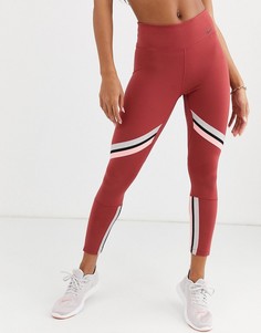 Розовые леггинсы с блестящей золотистой отделкой Nike Training-Розовый