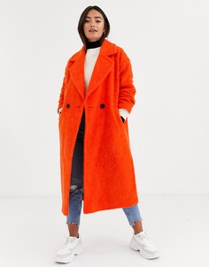 Оранжевое oversize-пальто ASOS DESIGN-Оранжевый