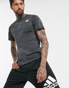 Черная футболка с камуфляжным принтом adidas Training-Черный