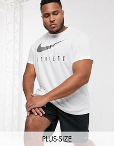 Белая футболка с логотипом Nike Training Plus-Белый