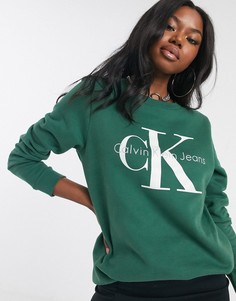 Свитшот с логотипом Calvin Klein-Зеленый