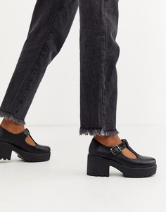 Туфли на каблуке в стиле Мэри Джейн Koi Sai-Черный