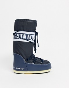 Черные зимние ботинки Moon Boot - Icon-Синий