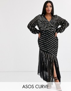 Платье макси ASOS DESIGN Curve-Черный
