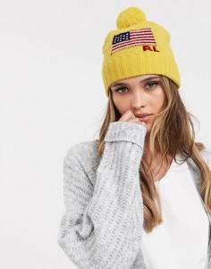 Шерстяная шапка с флагом Polo Ralph Lauren-Желтый