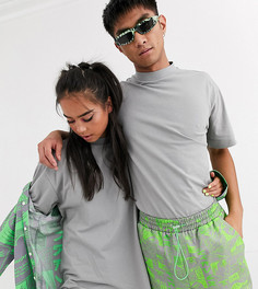 Серебристо-серая футболка COLLUSION Unisex-Серый