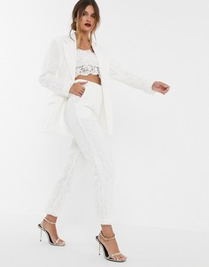 Кружевные брюки ASOS EDITION wedding-Кремовый
