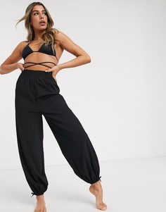 Черные пляжные шаровары ASOS DESIGN-Черный