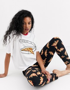 Пижамный комплект с футболкой и леггинсами ASOS DESIGN-Мульти