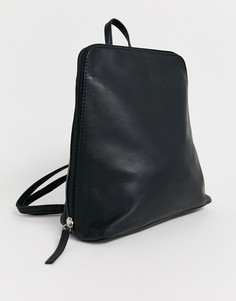 Кожаный рюкзак ASOS DESIGN-Черный