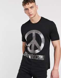 Футболка с пацификом Love Moschino-Черный