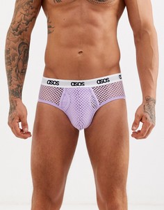 Лавандовые трусы с сетчатыми вставками ASOS DESIGN-Фиолетовый