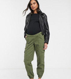 Брюки в стиле милитари Urban Bliss Maternity-Зеленый