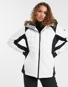 Белая стеганая лыжная куртка Roxy-Белый
