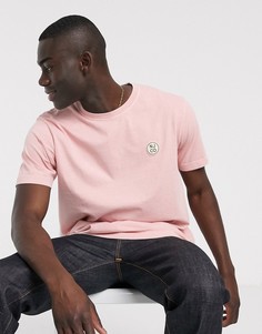 Розовая футболка с накладкой-логотипом Nudie Jeans-Розовый