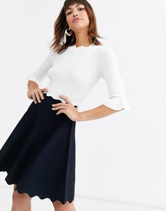 Трикотажное приталенное платье Ted Baker-Мульти