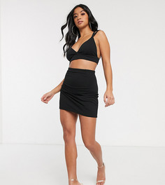 Облегающая мини-юбка от комплекта ASOS DESIGN Petite-Черный