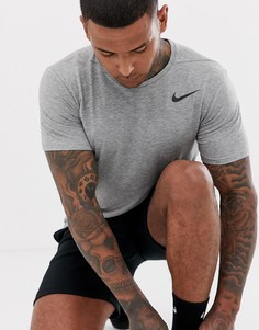 Серая футболка Nike Training - Breathe-Серый